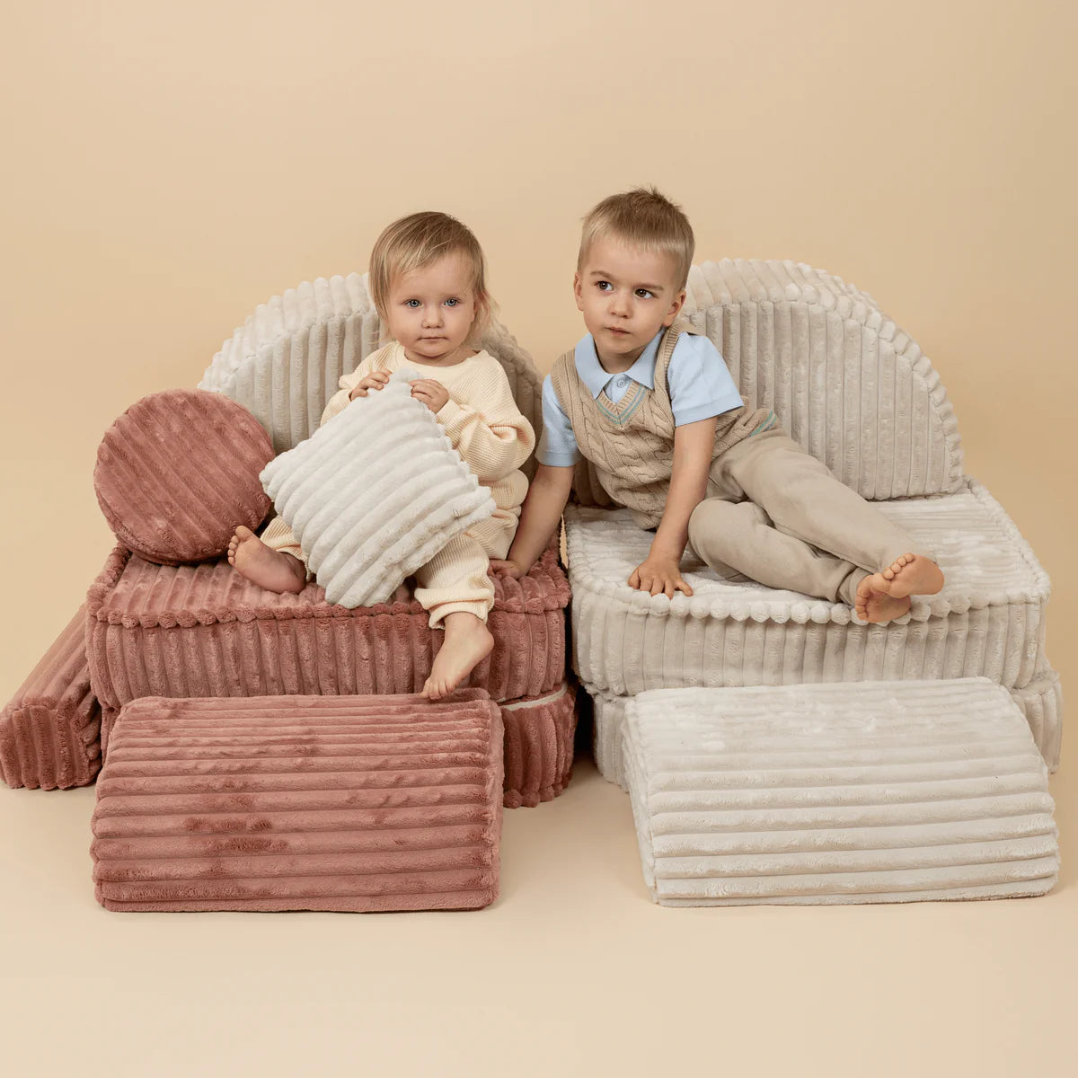 Medium Modular Sofa Max for Kids - Churros Forest Green