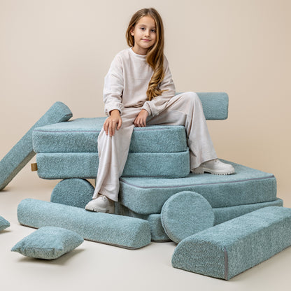 Large Modular Sofa for Kids - Premium Boucle, White