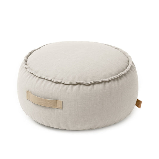Outzy Round Pouffe - Oat Blush Beige